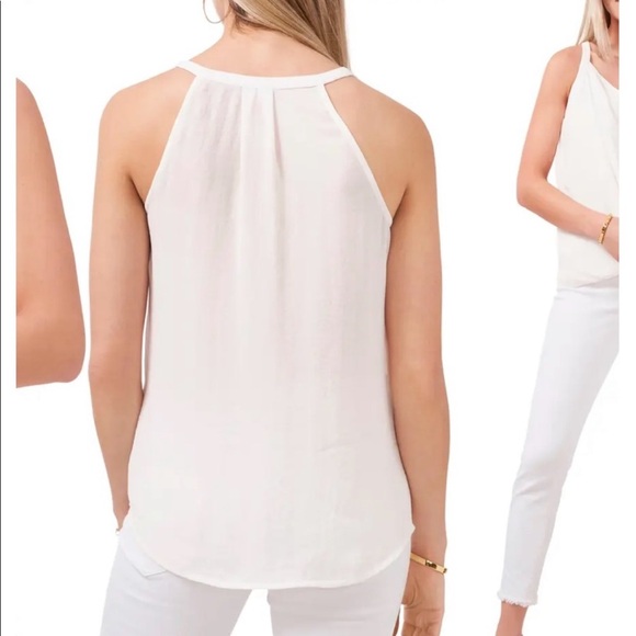 154. Vince Camuto Surplice Wrap Blouse in New Ivory - Picture 4 of 14